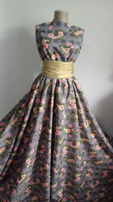 Stofa Barbi Carouri Gri Transafirasi roz STO1235